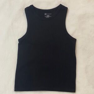 No Boundaries Black Ribbed Tank Top Size Small